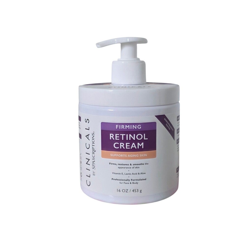 Clinicals by Spascriptions Firming Retinol Cream 16 Oz Face Body Moisturizer